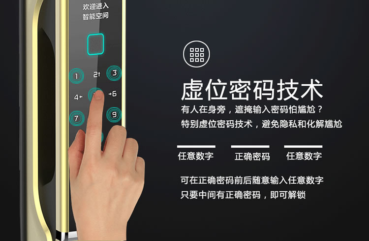 皇家金盾智能鎖 Q1家用智能門鎖推拉式開(kāi)鎖