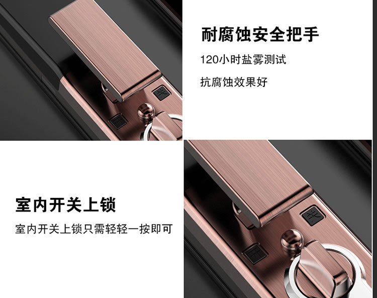皇家金盾智能鎖 Q1家用智能門鎖推拉式開(kāi)鎖