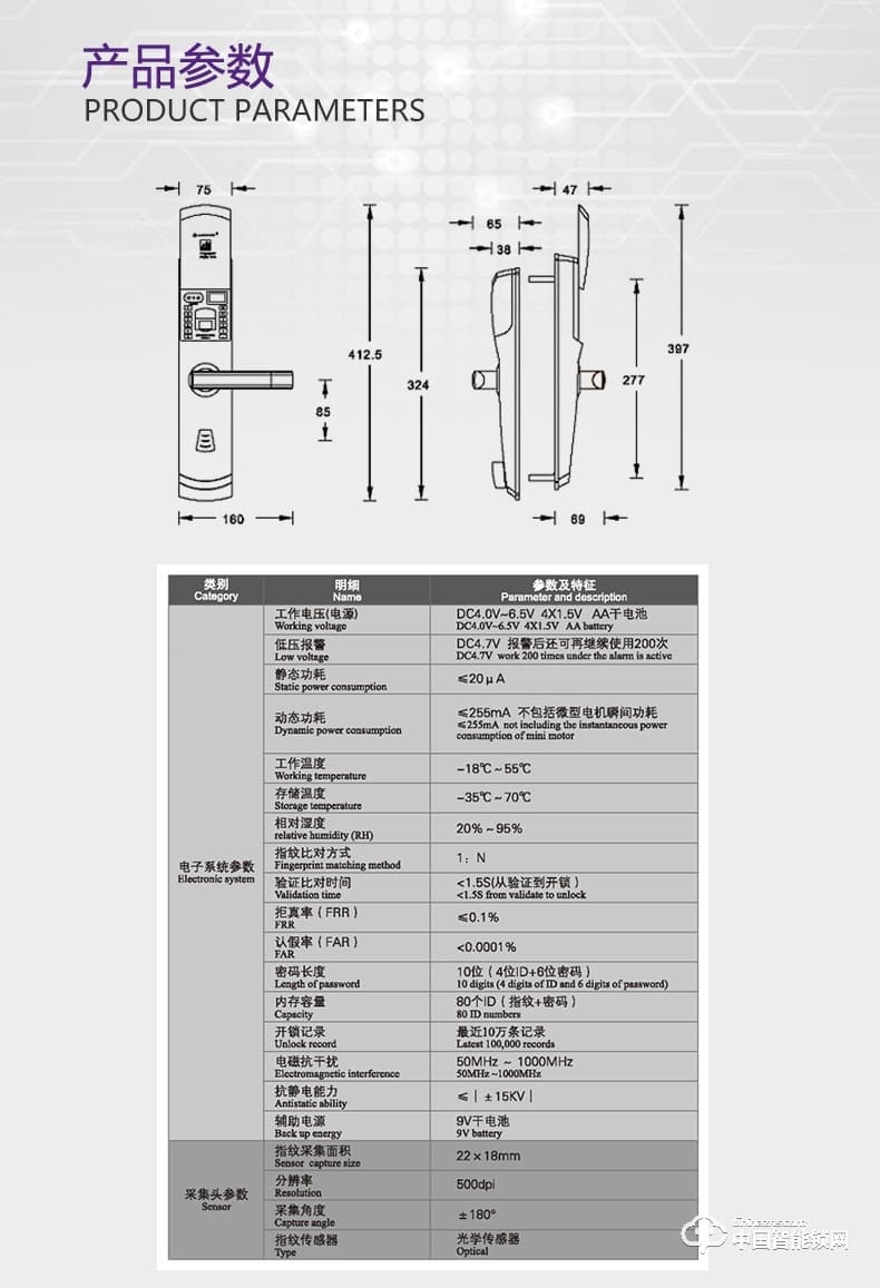 雅潔智能門鎖 AJ1021-01防盜大門密碼鎖戶外家用