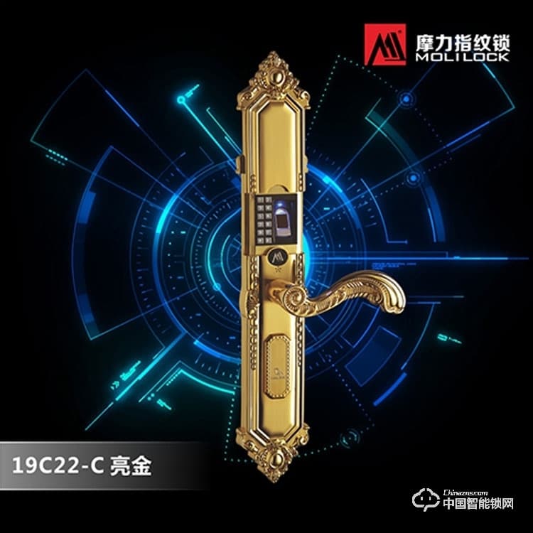 摩力指紋鎖 19C22-C歐式風(fēng)格智能指紋鎖