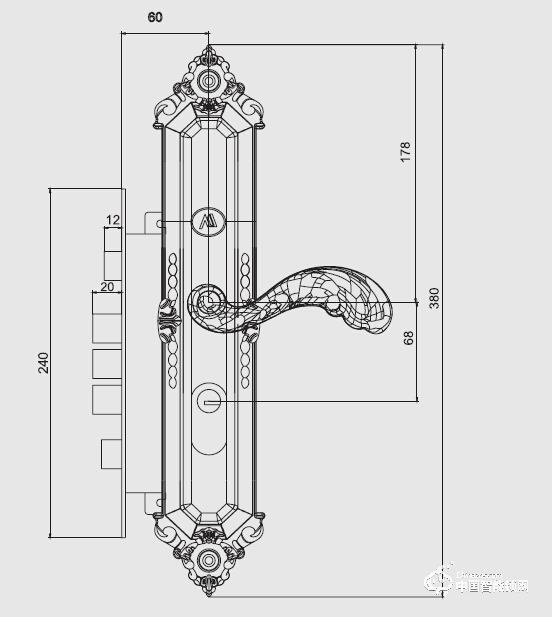 摩力指紋鎖 19C22-C歐式風(fēng)格智能指紋鎖