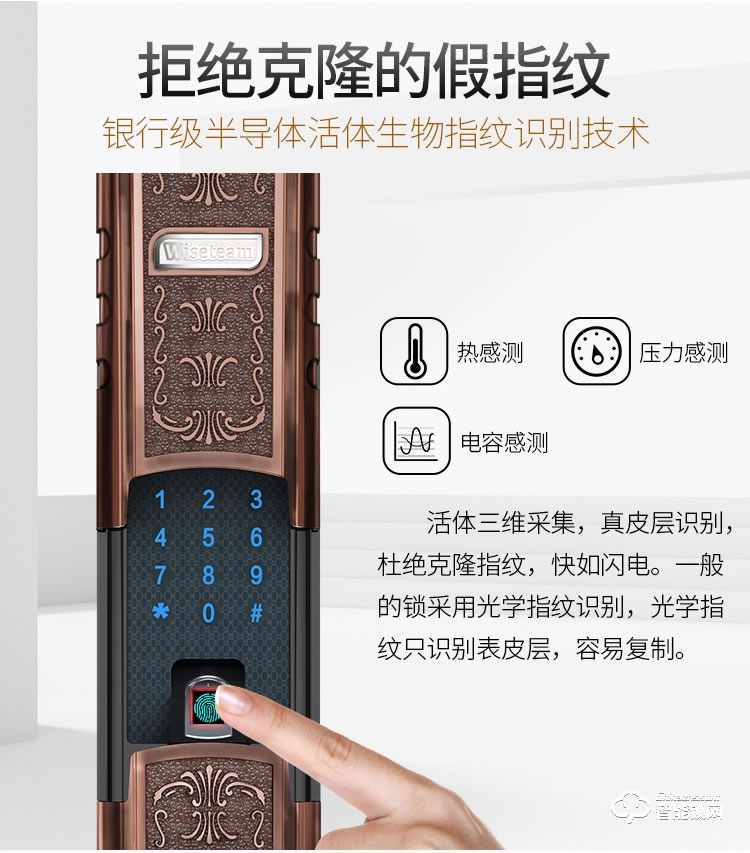 威士迪智能鎖 電子密碼半導體防盜門鎖