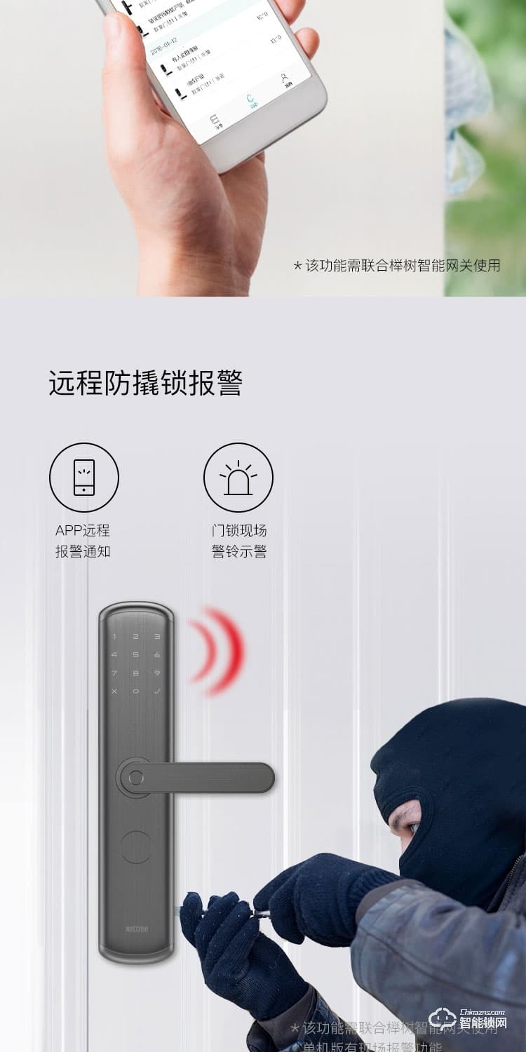 櫸樹智能鎖 V1電子鎖門鎖家用防盜門智能密碼鎖