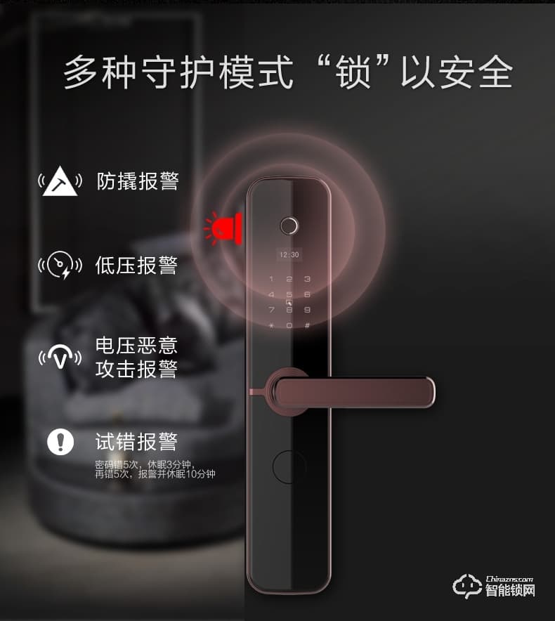 長虹智能鎖 B3家用防盜門鎖智能鎖密碼鎖