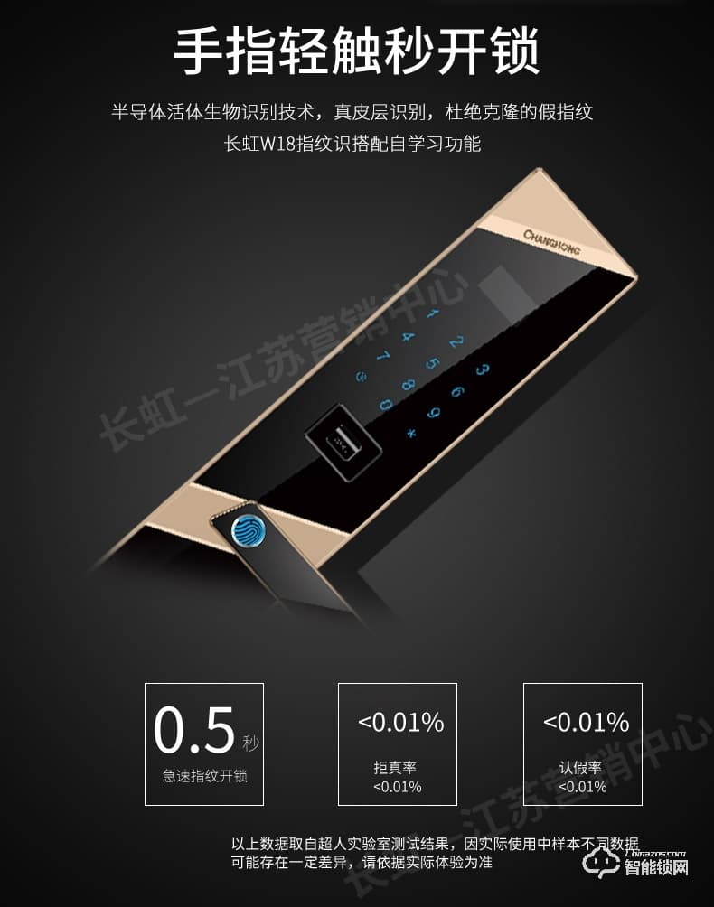 長(zhǎng)虹智能鎖 W18家用防盜門(mén)鎖智能鎖密碼鎖