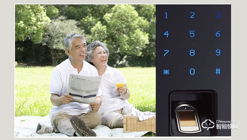 贏冠智能鎖 別墅大門銅門指紋鎖