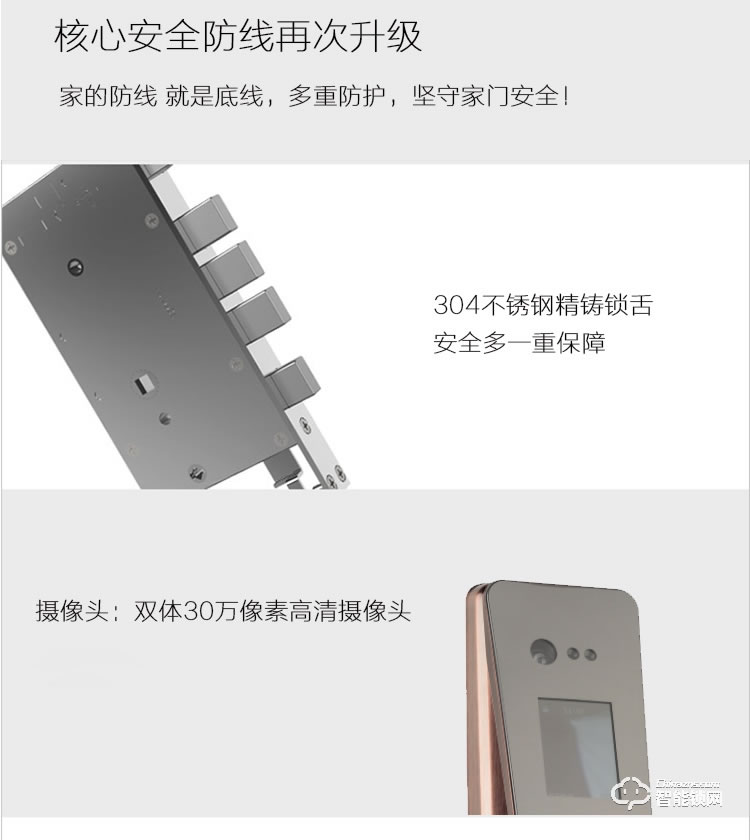 頂吉智能鎖 TOP300R人臉識別門鎖智能鎖指紋密碼鎖