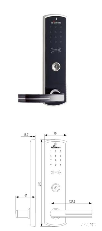 皇鼎智能鎖 DL-2149-CPR-BNCR 電子觸屏密碼感應執手鎖