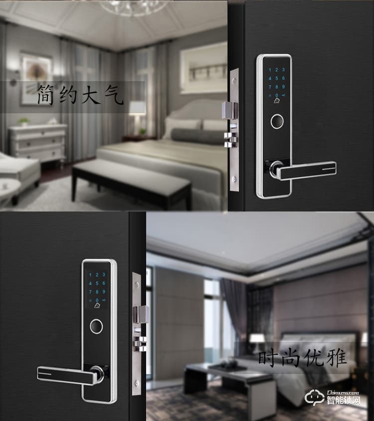 居頂指紋鎖 遠(yuǎn)程APP智能感應(yīng)鎖