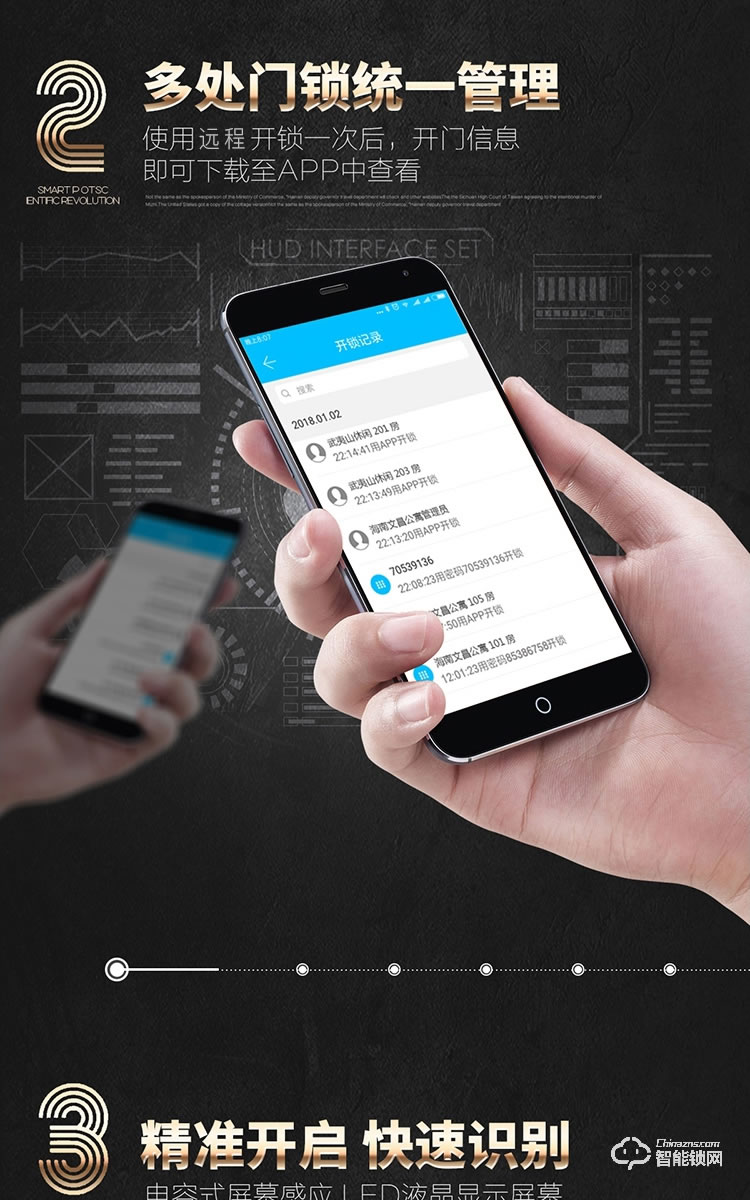 居頂指紋鎖 遠程藍牙APP密碼鎖民宿鎖