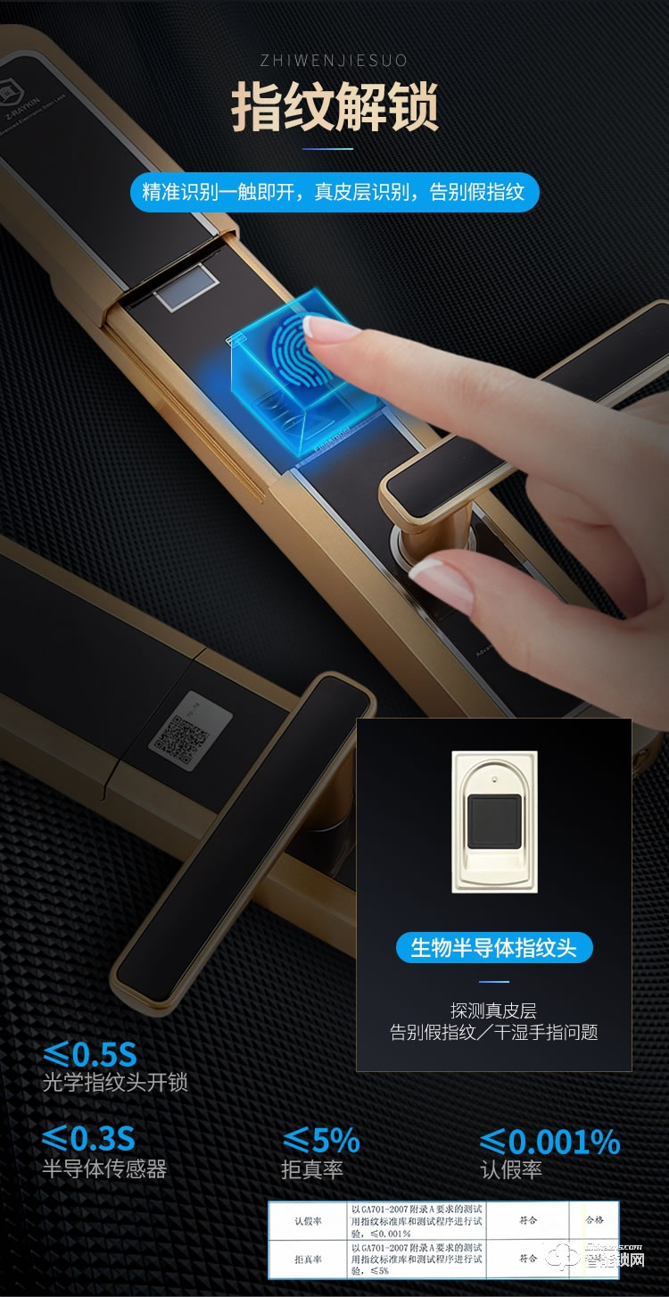 堅(jiān)朗智能鎖 防盜門鎖指紋鎖木門電子門鎖