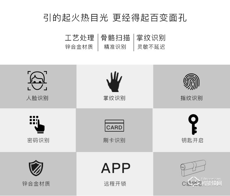 愛獅盾智能鎖 ASD-F3智新款人臉識別密碼鎖