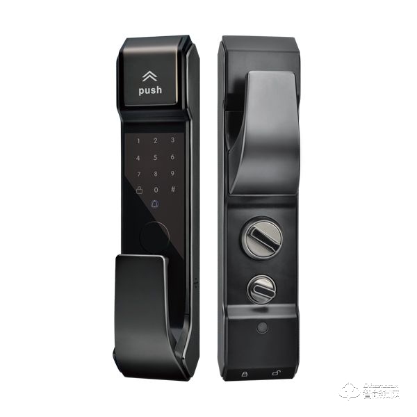 衛安指紋鎖 8812典雅黑應急開鎖 雙核系統智能鎖