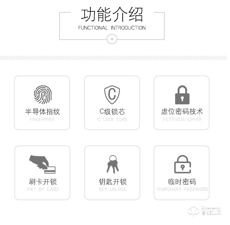 夕上智能鎖 C1全自動(dòng)指紋密碼鎖
