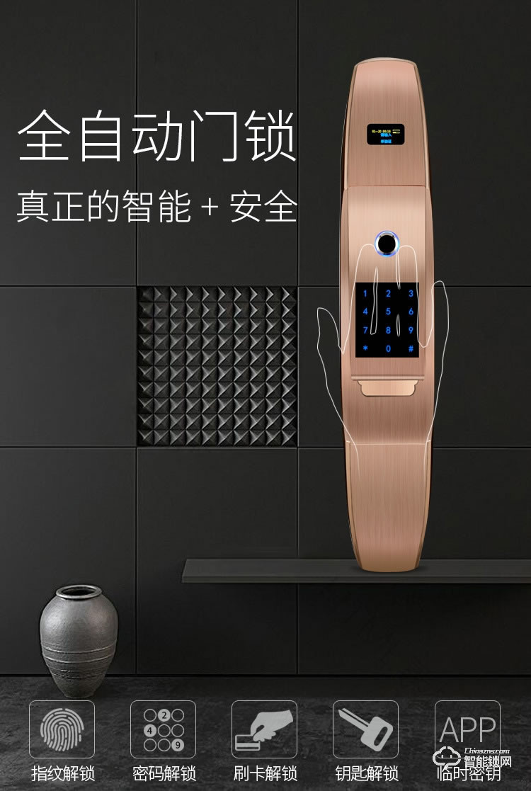 締斯盾智能鎖 Q1指紋鎖全自動密碼鎖