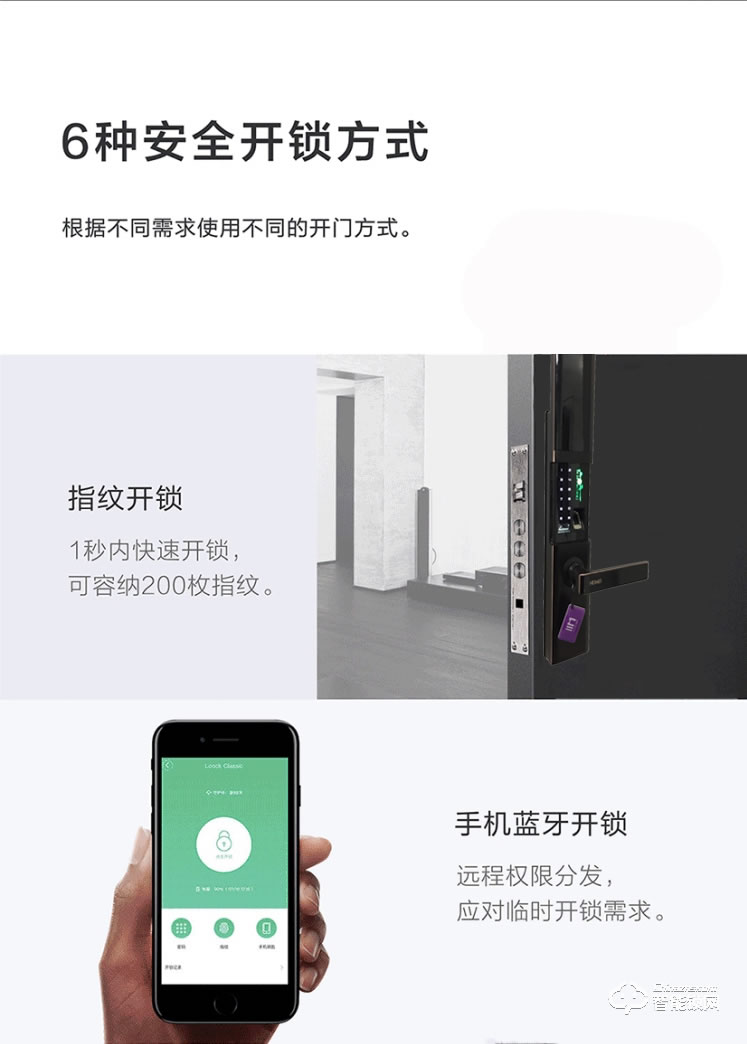 黑玫智能鎖 SN-718子手機APP遠程遙控智能鎖