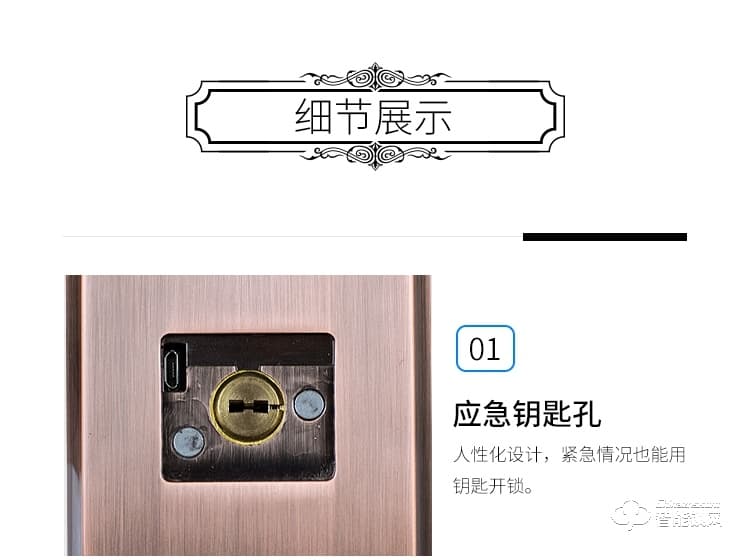 德堡盾指紋鎖 DH773家用防盜門滑蓋智能鎖