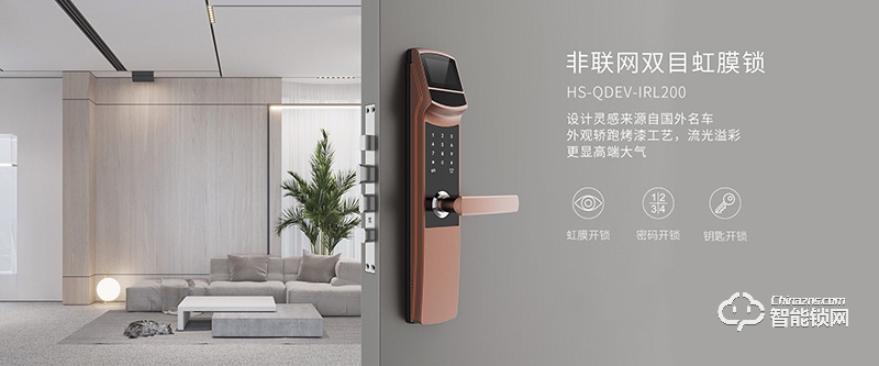 艾銳世虹膜智能鎖  IRL200家用虹膜識別智能鎖