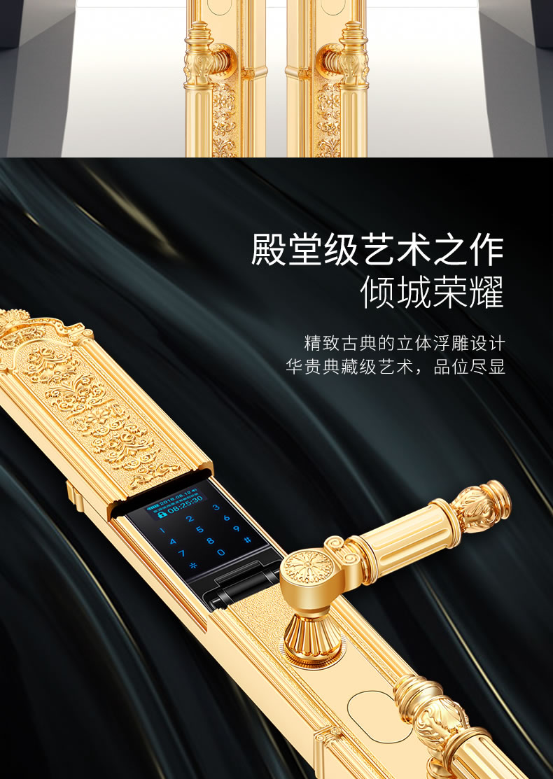 黑龍智能鎖 8848指靜脈豪華別墅智能密碼鎖電子門鎖