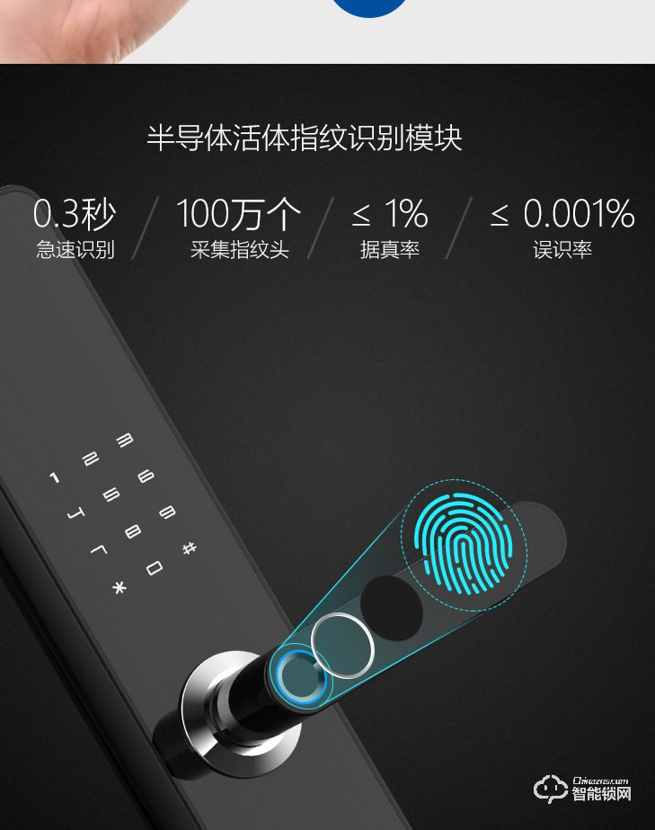 居聯智能鎖 B2-B電磁防護活體指紋智能鎖