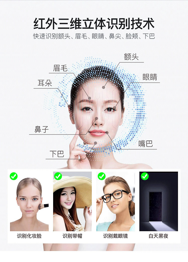 德犬智能鎖 F2人臉識別鎖智能門鎖