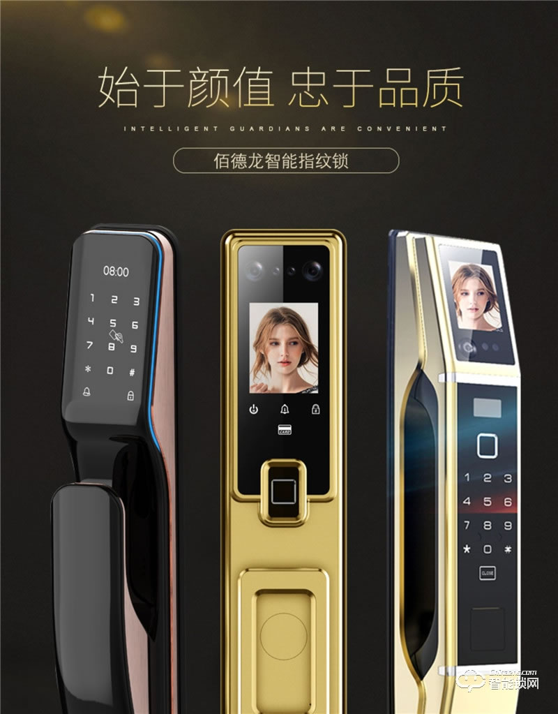 佰德龍智能鎖 Q9人臉識別鎖智能門鎖掌紋鎖