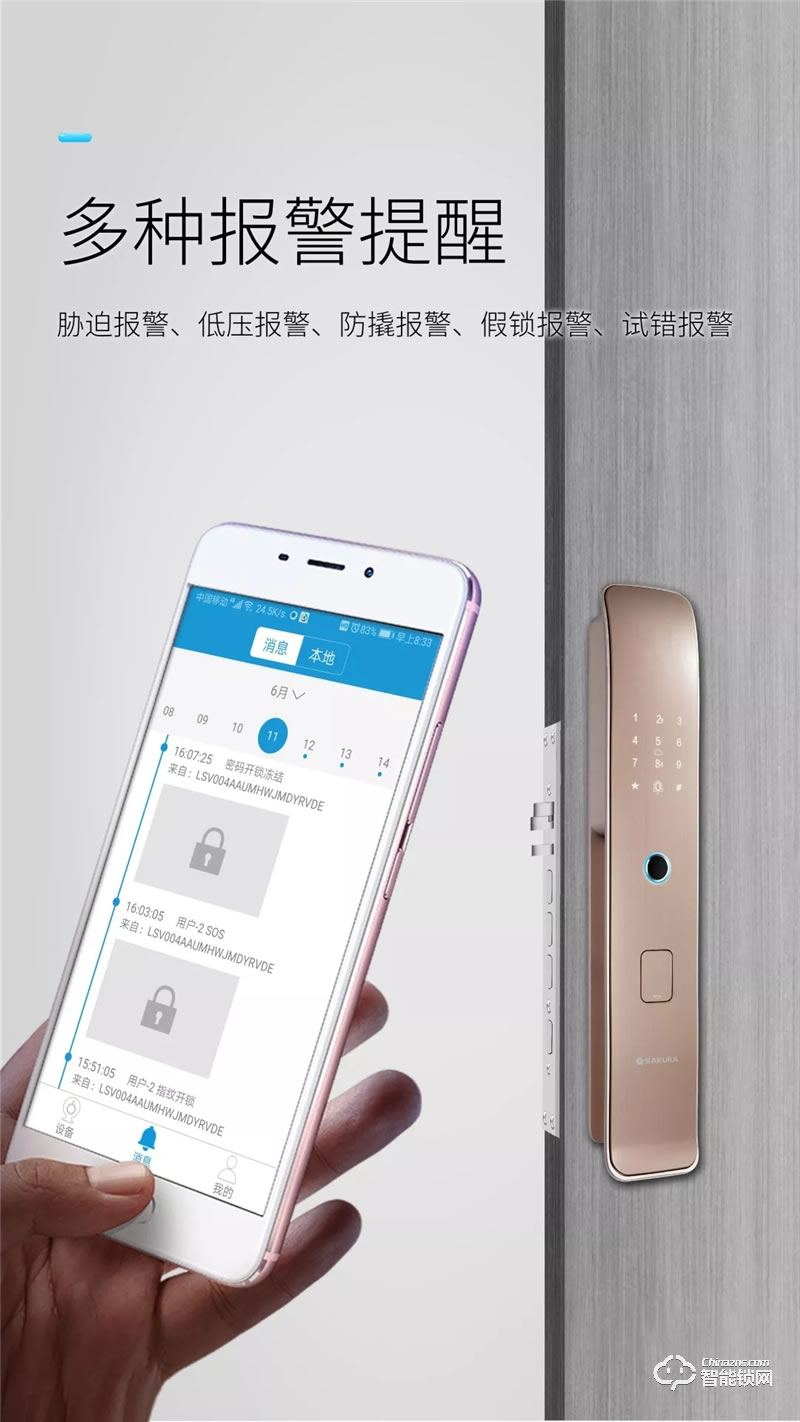 櫻花智能鎖 R7全自動靜音智能鎖