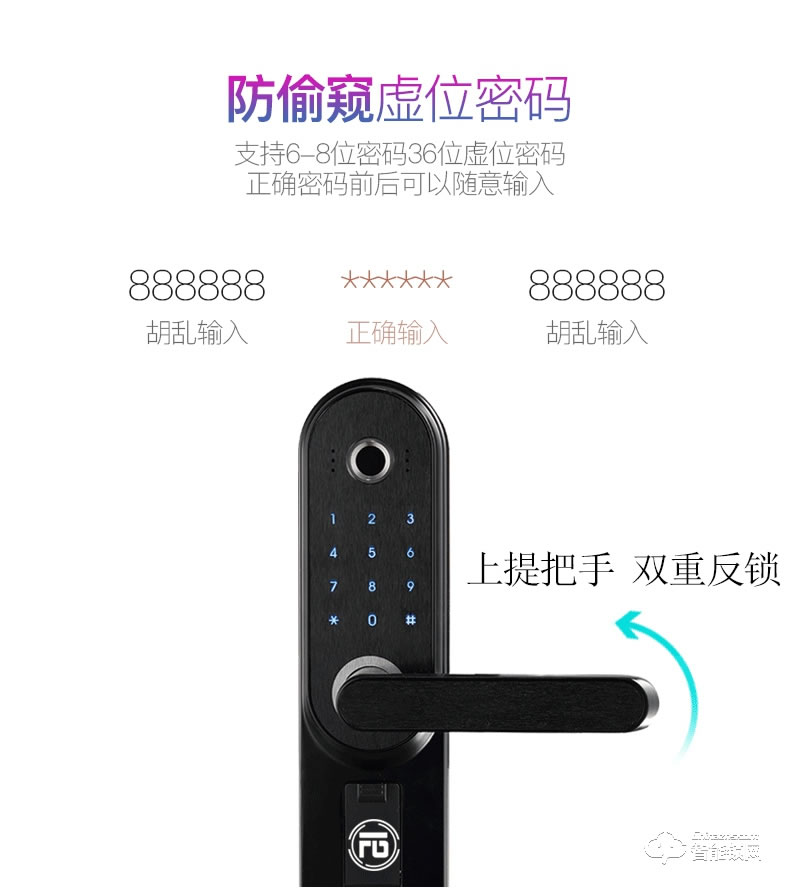 紐冠智能鎖 N550家用防盜門半導體指紋鎖