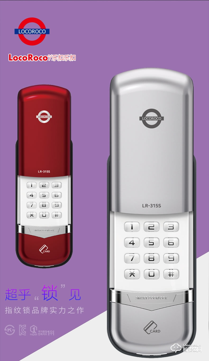 樂扣樂扣智能鎖 LR-315S防盜門鎖智能電子鎖