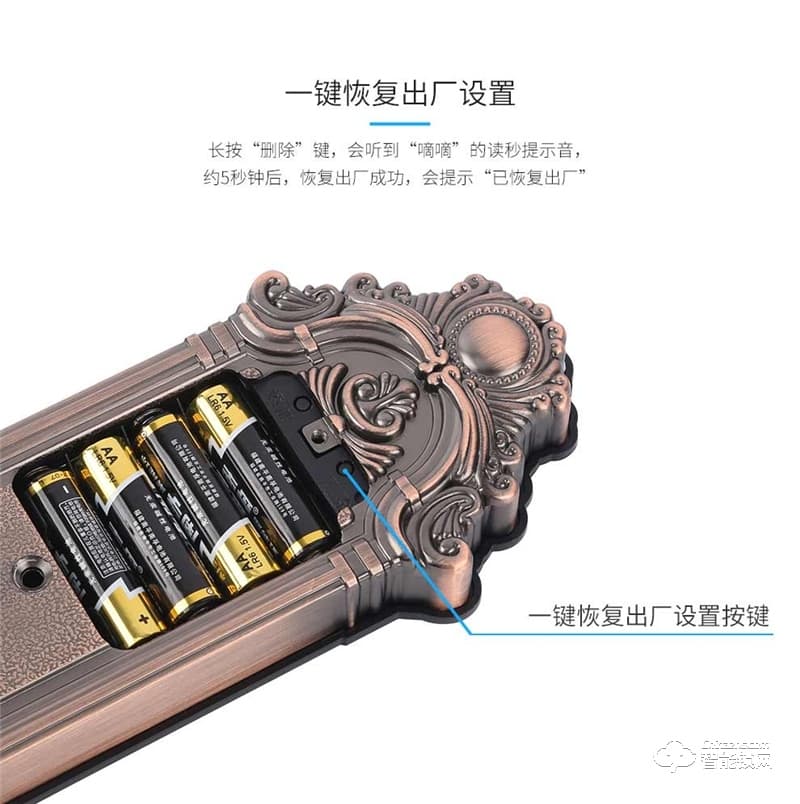 科萊寶智能鎖 KLB-9002別墅雙開門歐式指紋鎖