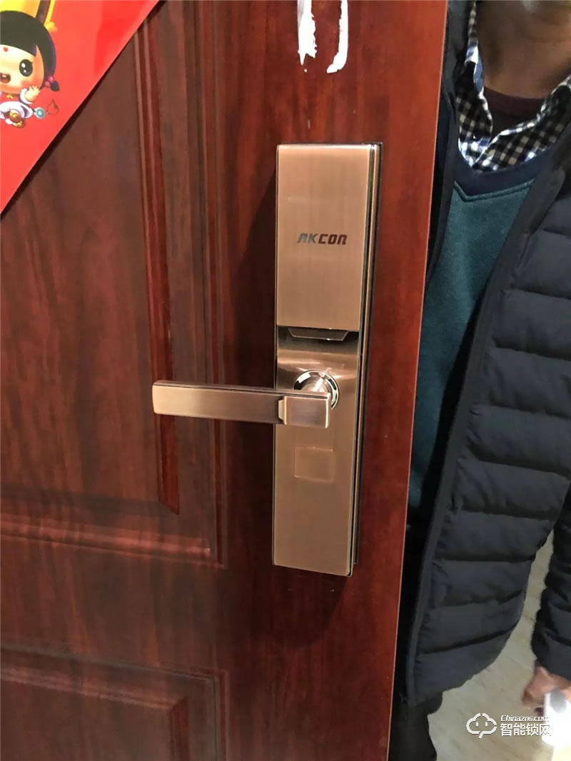 AKCON智能鎖 K1滑蓋指紋密碼智能鎖