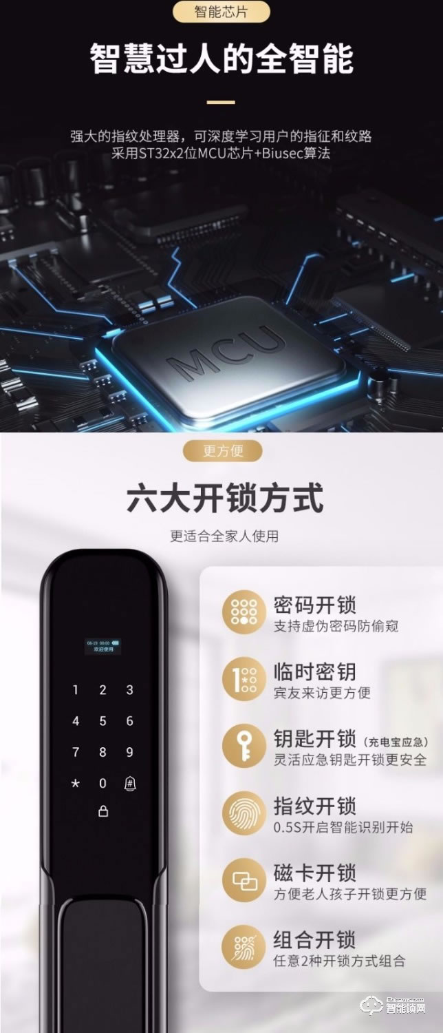 艾爾邁智能鎖 全自動家用智能鎖防盜門密碼鎖