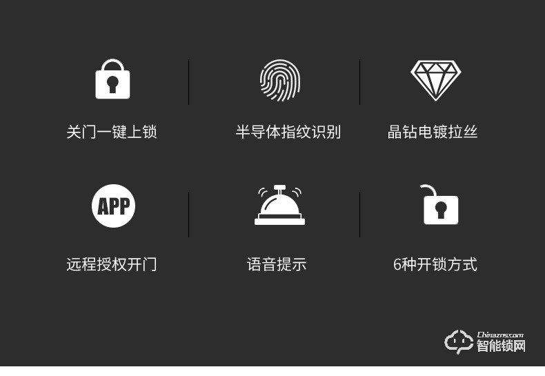 艾爾邁智能鎖 全自動指紋鎖密碼刷卡鎖
