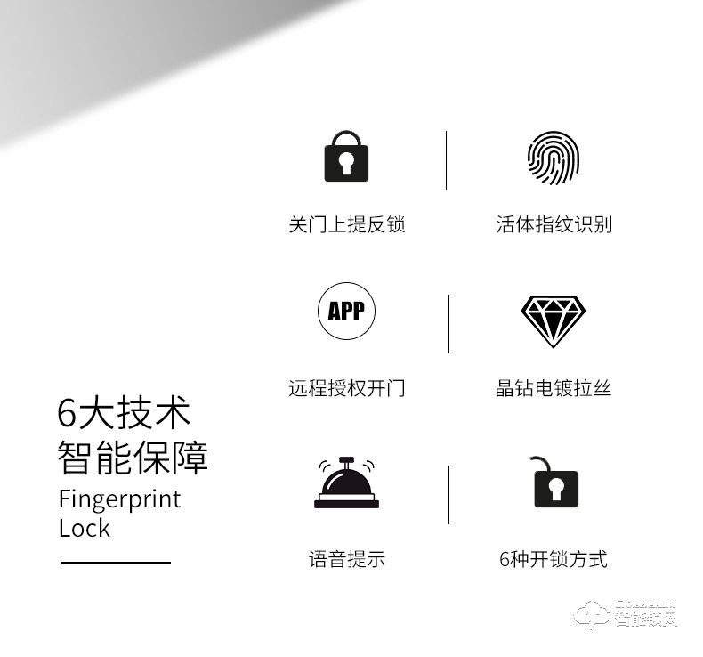 艾爾邁智能鎖 全自動小滑蓋智能門鎖