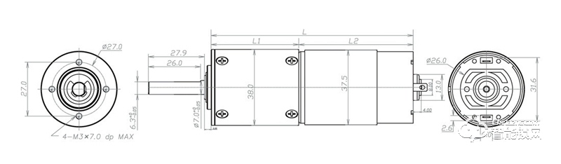 兆威機電 24V38mm減速電機