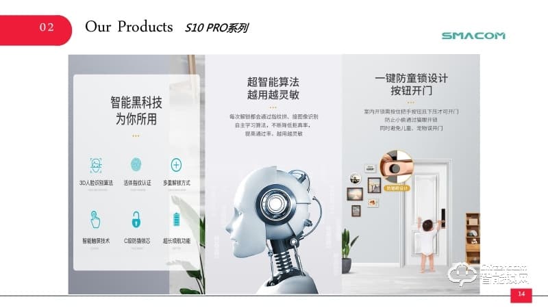 適伽智能鎖 S10PRO全自動推拉家用智能視頻門鎖