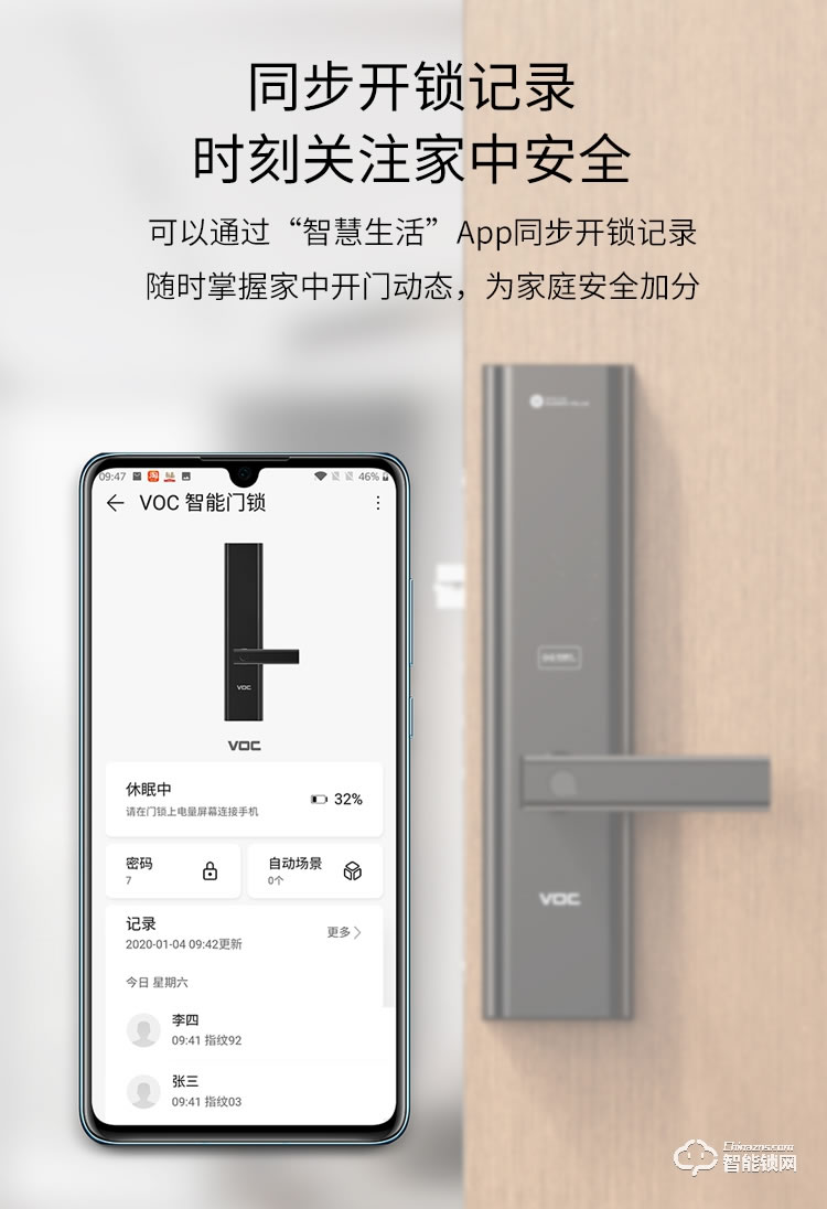 VOC智能鎖 X8電子密碼鎖智能門鎖