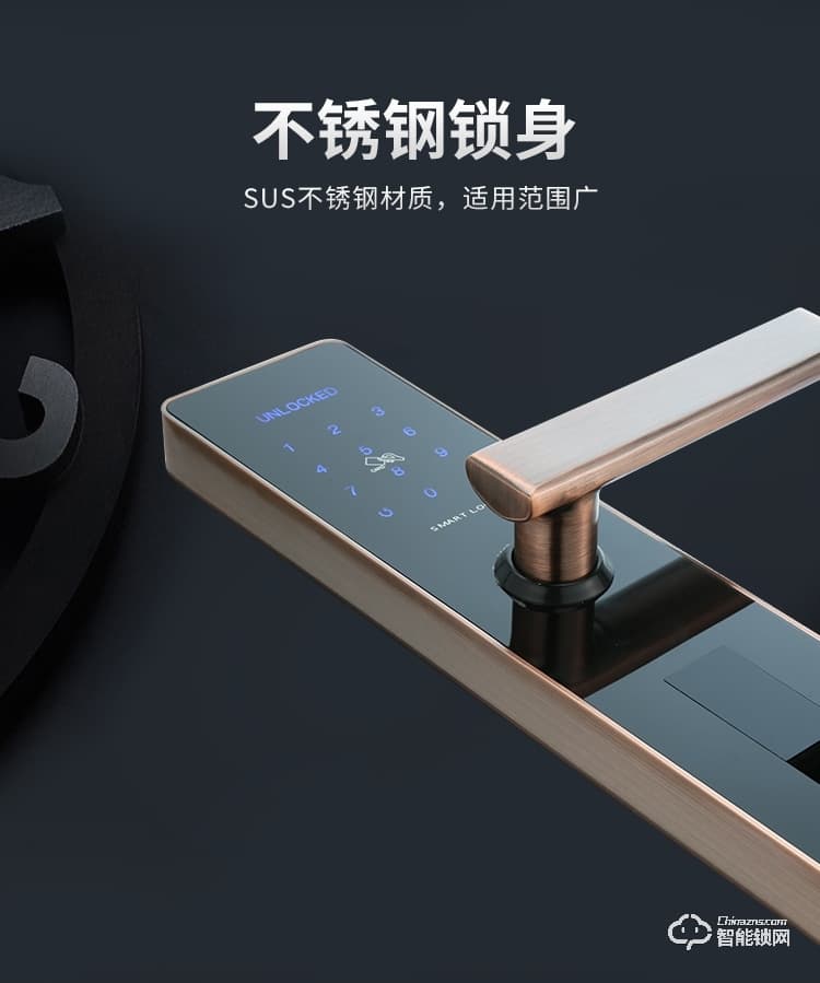 獅柯裝甲鎖 D0604家居指紋密碼鎖刷卡開鎖