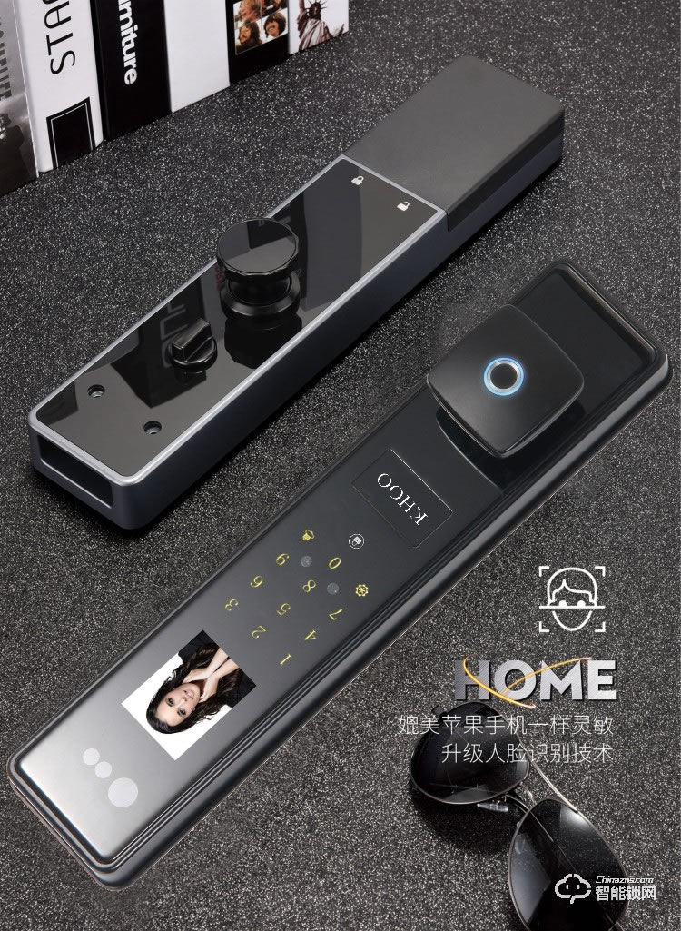 韓后智能鎖 KH-806人臉識別鎖指紋鎖全自動智能鎖