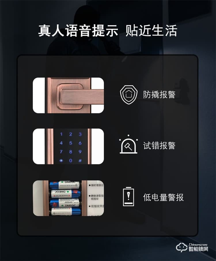 高卡獅智能鎖 KY-208家用防盜門智能鎖