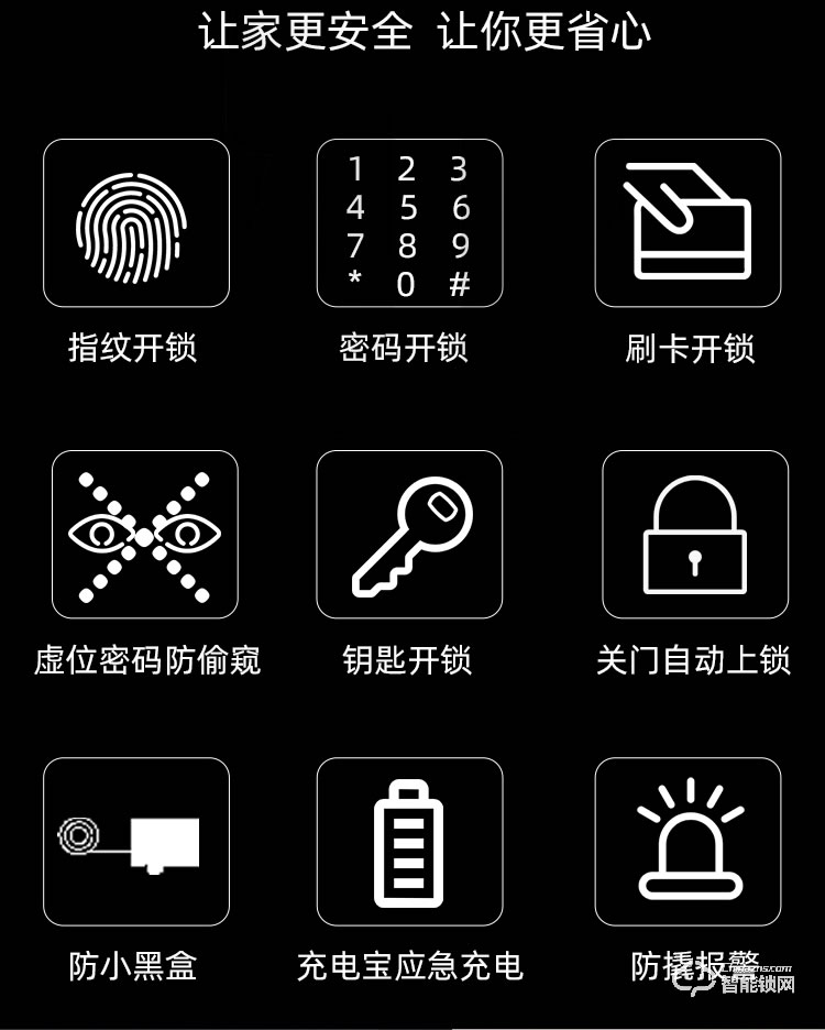 九科智能鎖 九鼎一號全自動家用防盜門密碼鎖