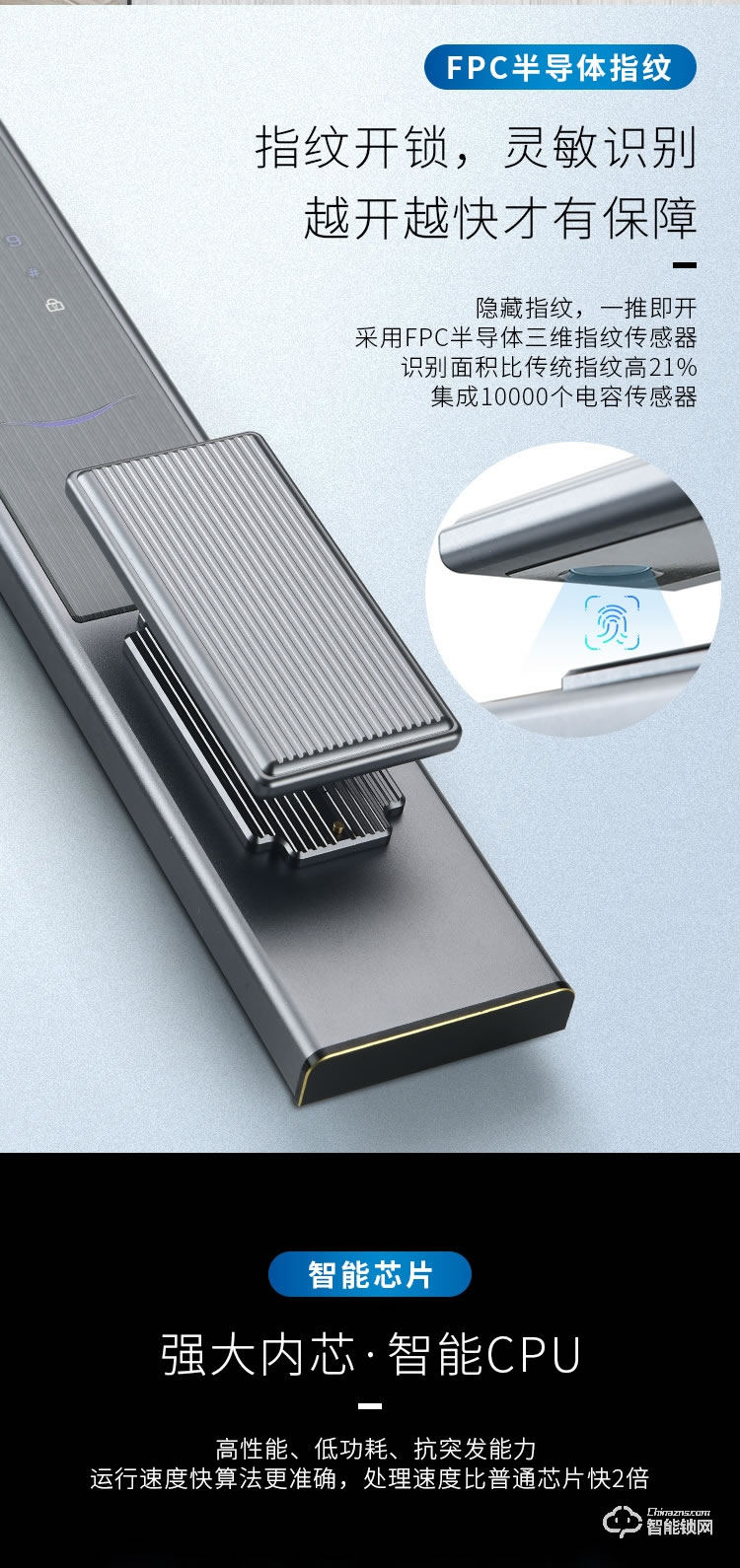 艾創(chuàng)米智能鎖 Q5家用防盜門(mén)刷卡密碼鎖