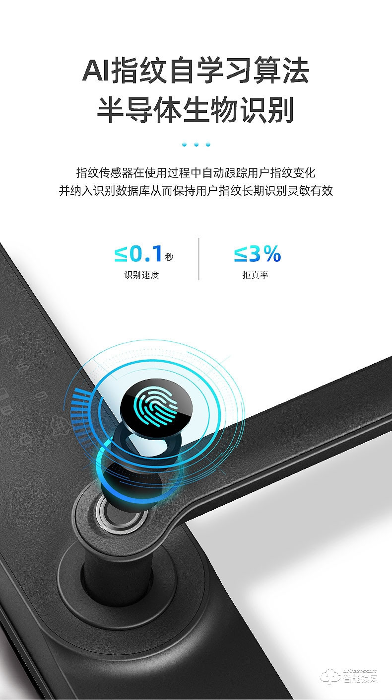 小凡智能鎖 E19家用防盜門室內木門指紋密碼鎖