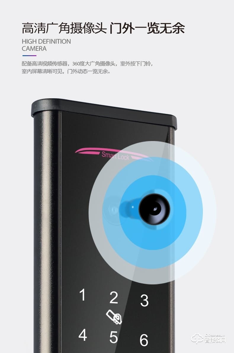 華拓智能鎖 H3X全自動(dòng)內(nèi)置快開(kāi)把手防盜門(mén)鎖