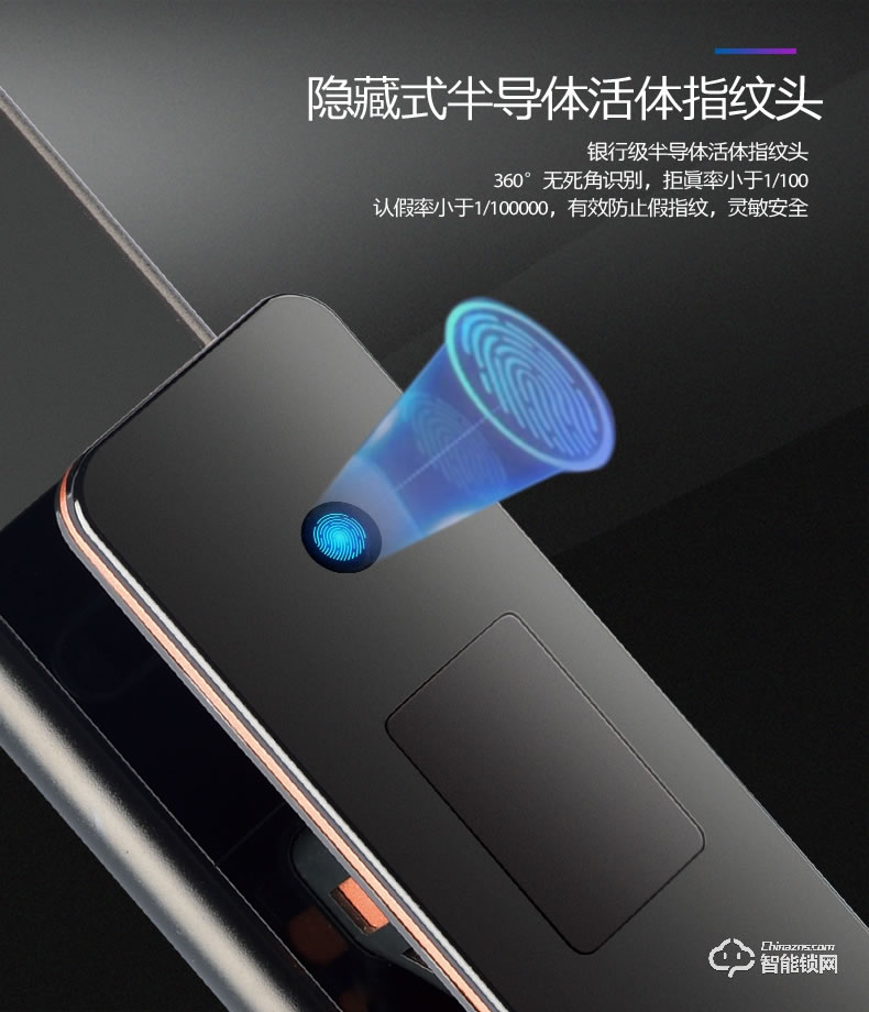 華拓智能鎖 H3X全自動(dòng)內(nèi)置快開(kāi)把手防盜門(mén)鎖