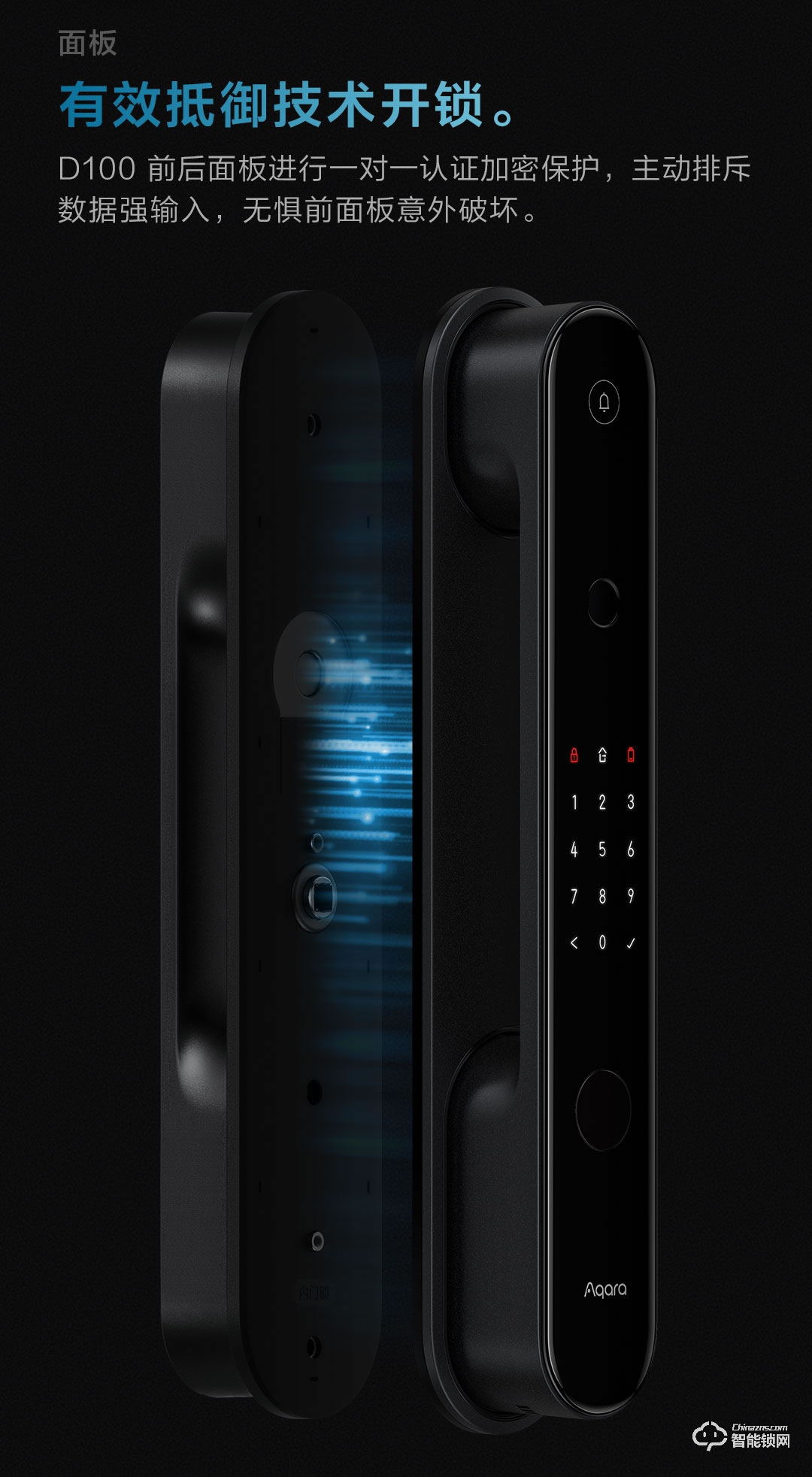綠米智能鎖 D100全自動智能推拉鎖