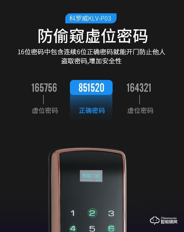 科羅威智能鎖 KLV-P03時(shí)尚直板密碼鎖智能門鎖