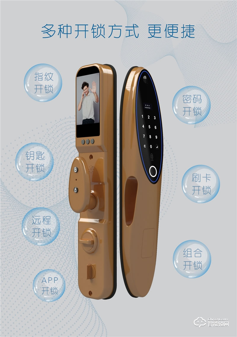 朗順智能鎖 LS-N70全自動電子貓眼智能密碼鎖