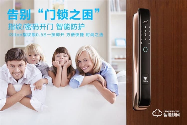 大鵝智能鎖 防盜門全自動智能密碼鎖