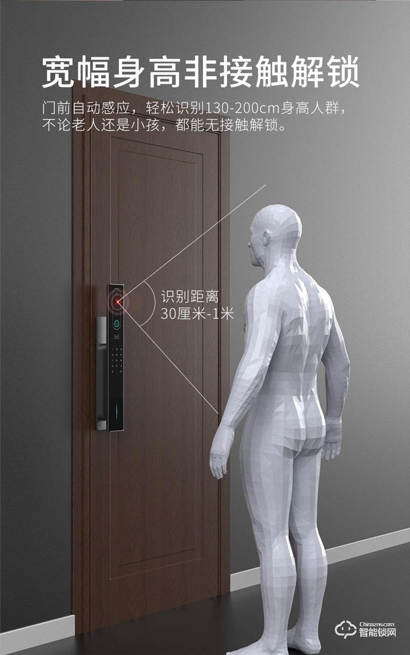 魅指3D雙目人臉識(shí)別智能鎖 刷臉秒開(kāi)無(wú)感開(kāi)門